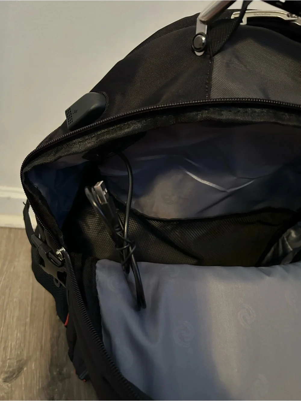 Black and Gray Travel Backpack - Unbranded Men's Laptop Bag